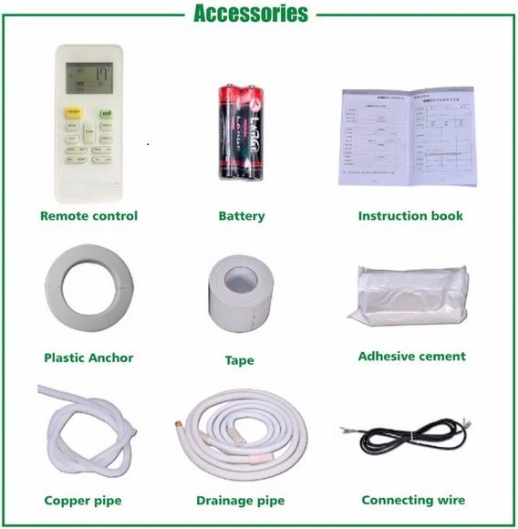 18000BTU DC Inverter eingebaute Split Wand montiert Solar-Klimaanlage Off Grid 100% Solar