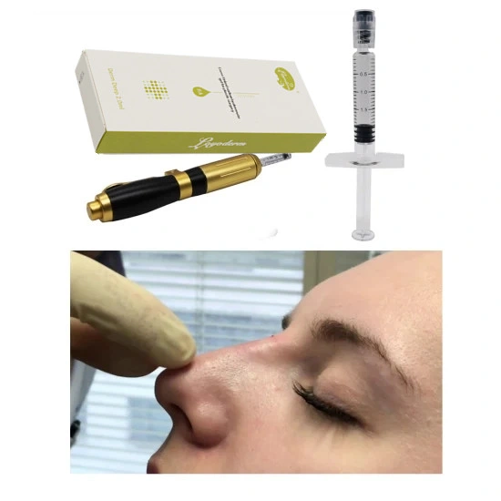 1ml/2ml/5ml/Hialuronic ácido Cross Linked jeringa inyectable cara ha Dermal arruga Ojos de relleno Corriones/labios/arrugas faciales/surco nasolabial