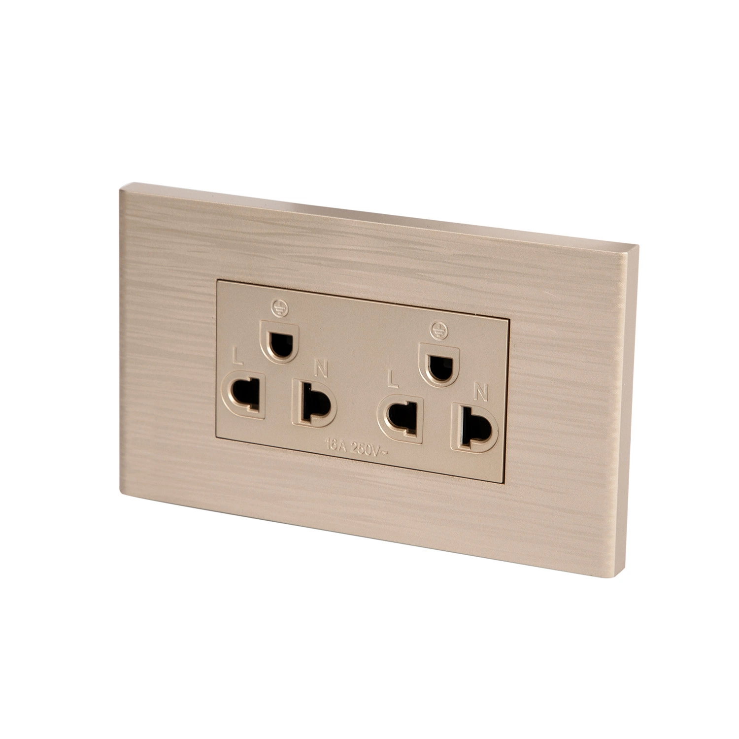 Customized Modern Style Double Us Wall Power Switch Socket Electrical Outlet