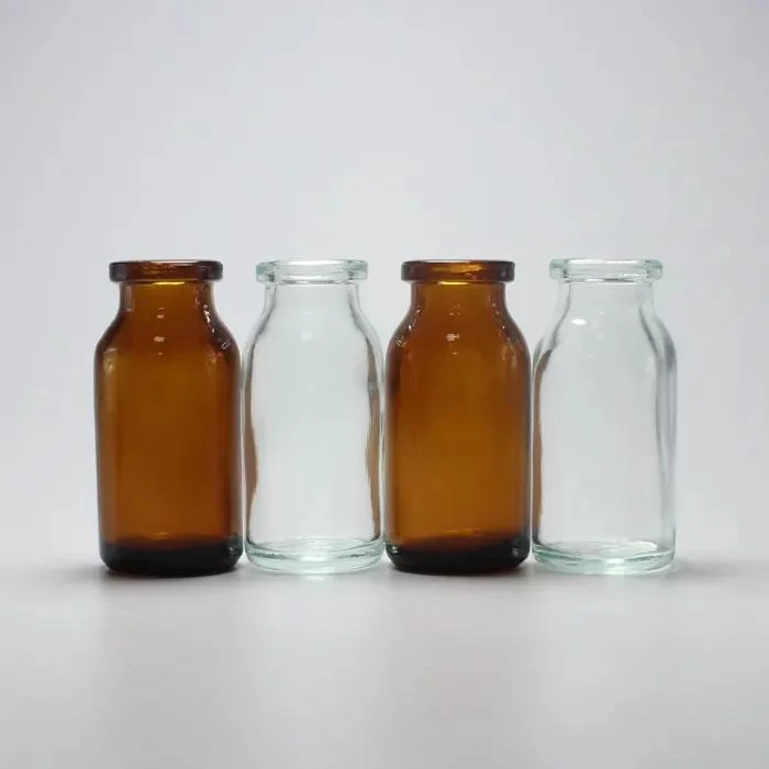 50ml 100ml Amber Mold Crimp Glass Bottle for Antibiotics