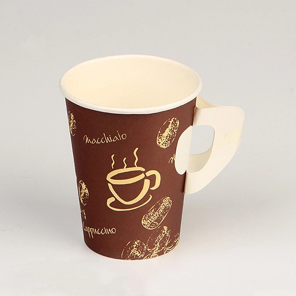 China Manufacturer Bulk Price Disposable Handled Insulated Disposable Paper Gobelet En Cups for Coffee