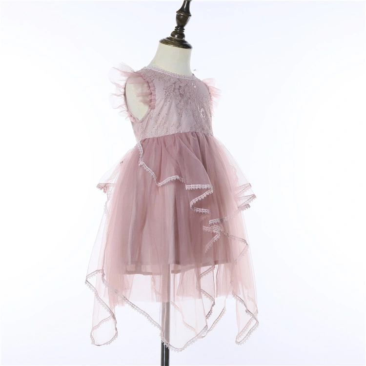 New Children Summer Frock Design Clothes Flower Girl Tulle Fashion Dress