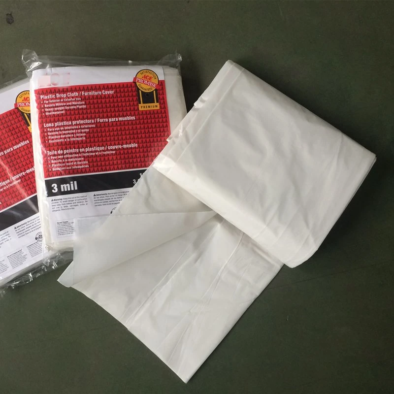 Waterproof Painter Plastic Drop Cloths Sheet for Furniture Cover,