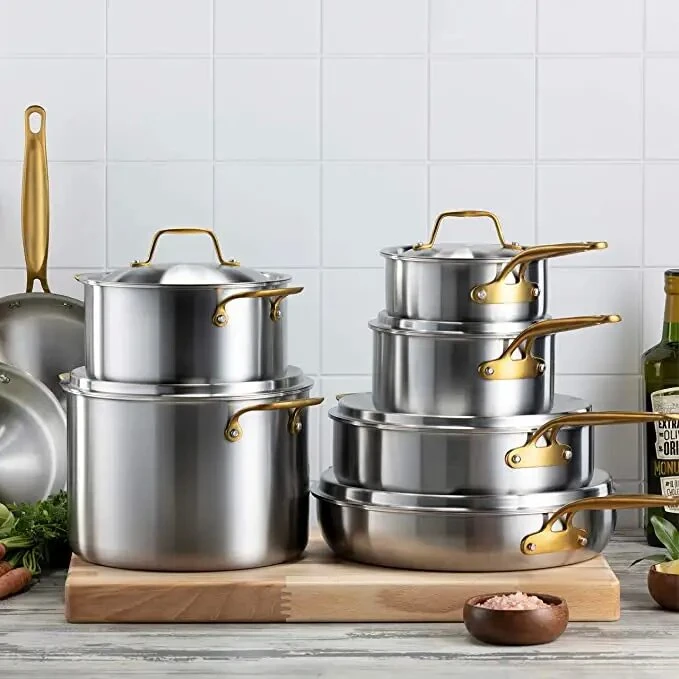 Manufacturer Custom Stainless Steel Cookware Set Induction Cooking Pot Cook Ware