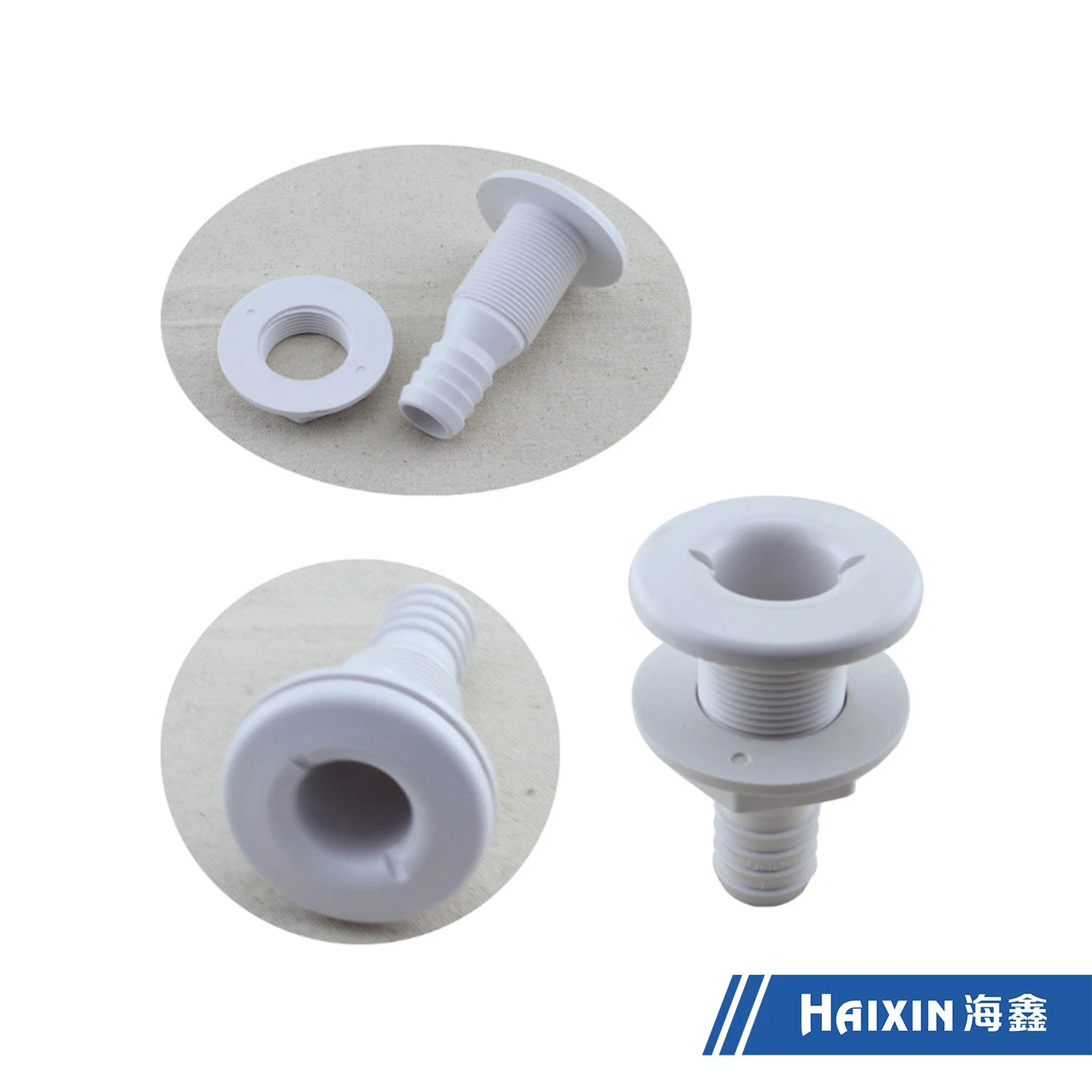 Anti-Odor PP ABS Customized Round Shape Plastic Part/Accessories Marine Drain for Yacht Boat