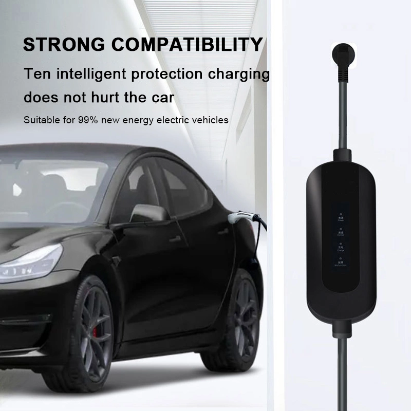 Portable Charging Stations 3.5kw 7kw 11kw 22kw AC EV Charger with Power Plug Adapters