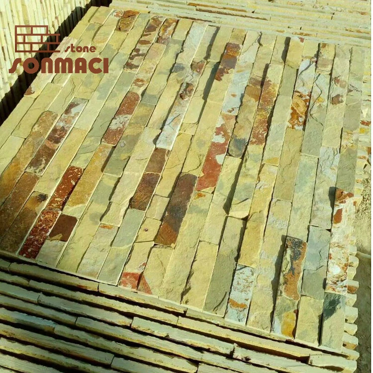 Decorative Straight Edge Slate Stone Veneer Panel