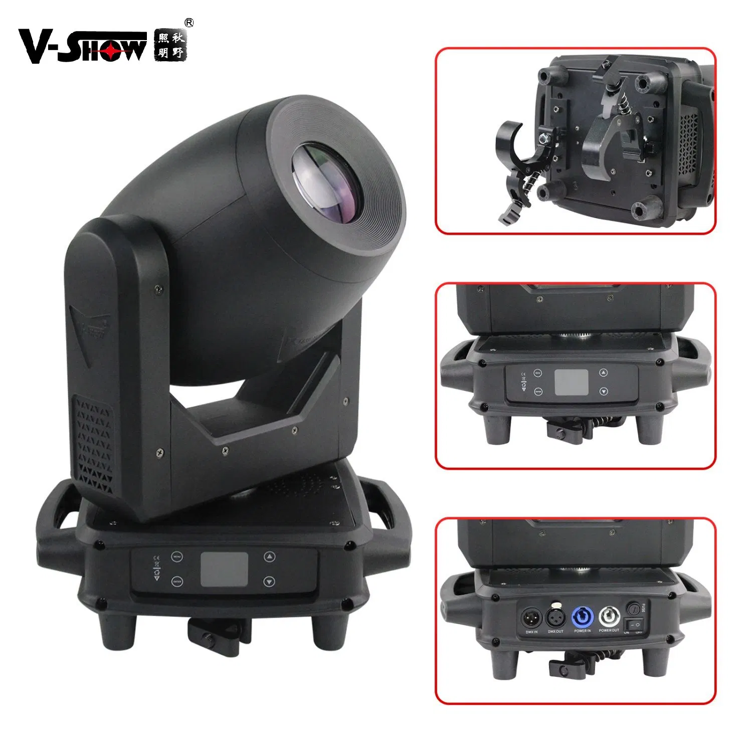 V-Show S718 Elf Spot LED 150W Pattern Light with Foldable Bottom Hook