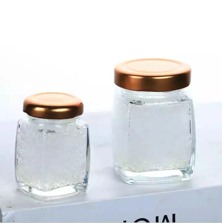 Glass Jar Square 100ml Square Glass Honey Jar for Honey Jam Bird Nest Super Flint Glass Sauce Bottles