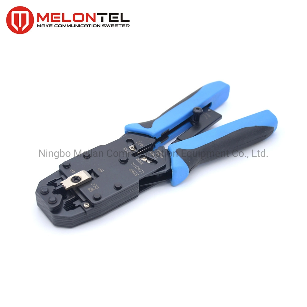 8" Type 4p 6p 8p RJ45 Rj11 3 Port Network Line Crimping Tool with Ratchet