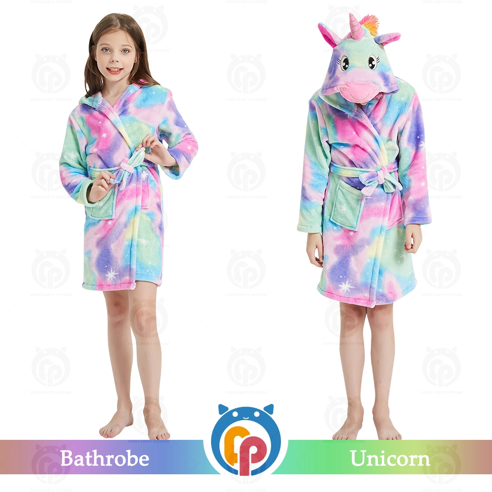 100% Polyester Custom Animal Cartoon Winter Child Bedroom Night Gown