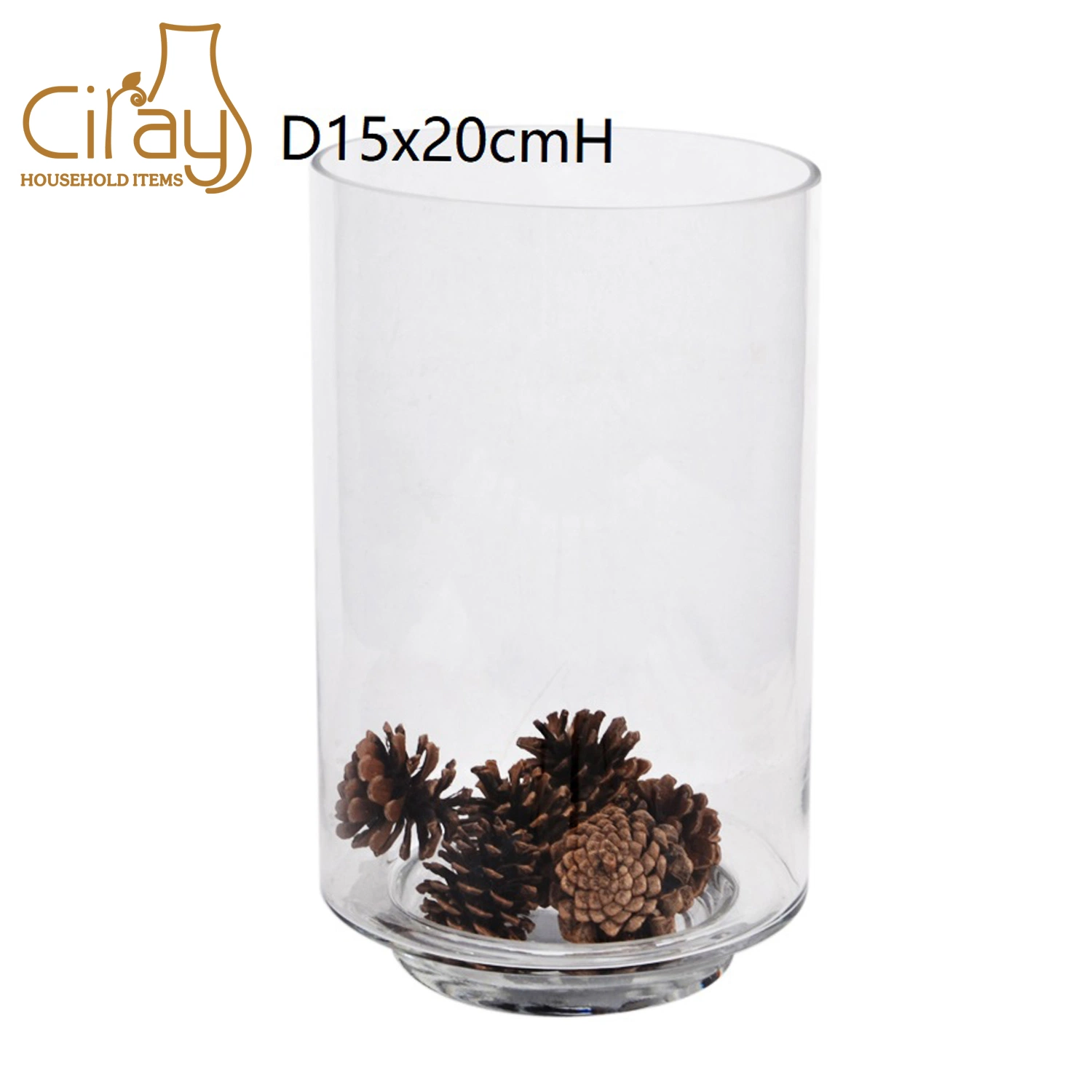 Top Rated Home Decorated Glass Candle Holder with Four Sizes