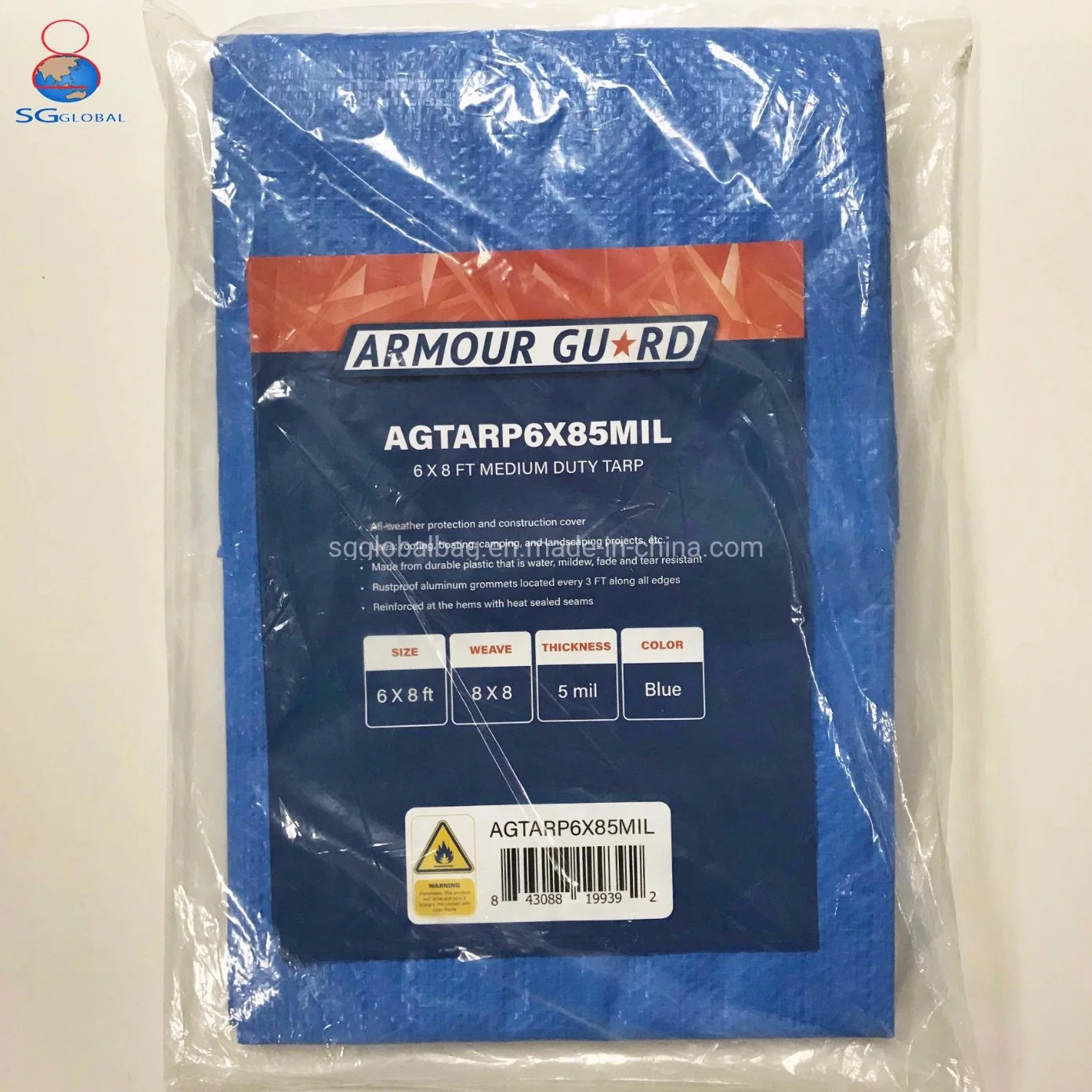 GRS SGS Certified China Factory Black Blue White Tarp PE Tarpaulin Cover Sheet