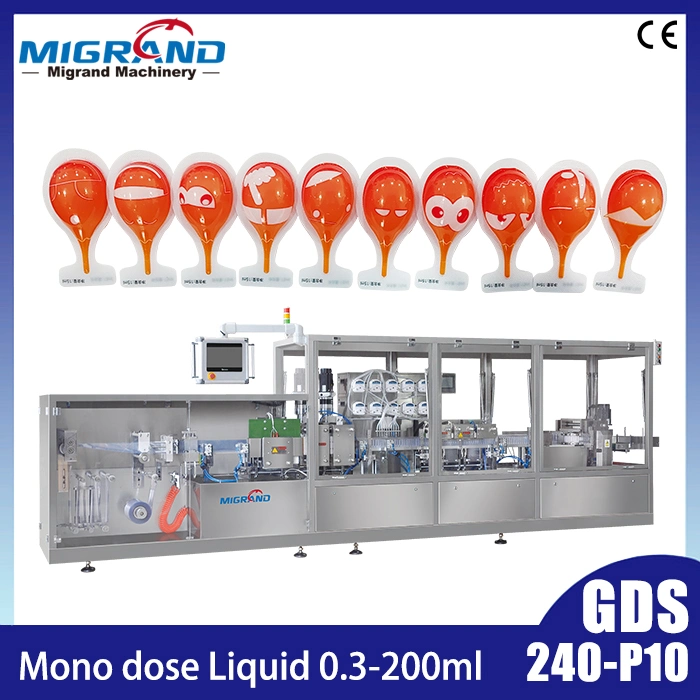 Gds-240 P10 5/7/12 Colors Drawing Pigment Plastic Vial Strip Tube Forming Filling and Sealing Packing Machine