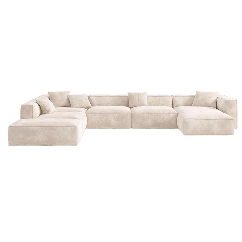 Modular Corner Sofa Set Linen Fabric Sectional Living Room Sofas Luxury High quality/High cost performance  Modern Sofa