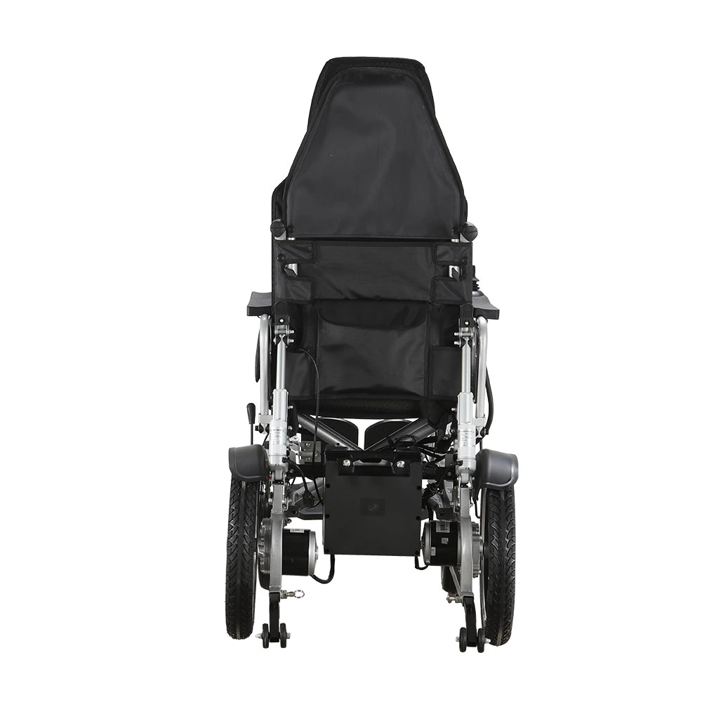 Silla de ruedas eléctrica plegable para uso en exteriores de servicio pesado reclinable