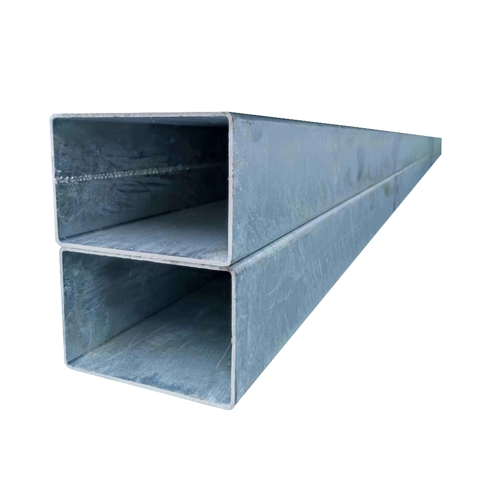 Tubo cuadrado galvanizado de acero negro/tubo hueco rectangular Tubería de acero MS tubería de acero galvanizado/ Sección hueca Galvanizada/Acero galvanizado