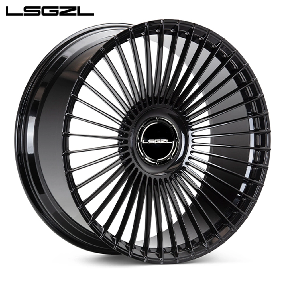 Custom Monoblock Forged Wheel Gloss Black Multi Spokes for Benz BMW