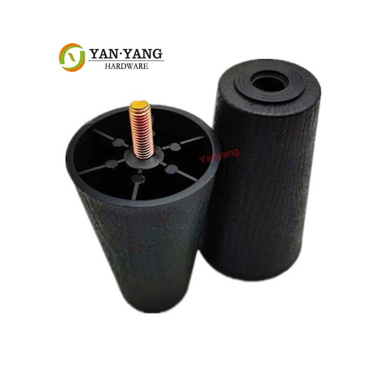 Yanyang Factory Sale Round Tube Plastic Furniture Leg Fittings Strong Support Sofa Feet