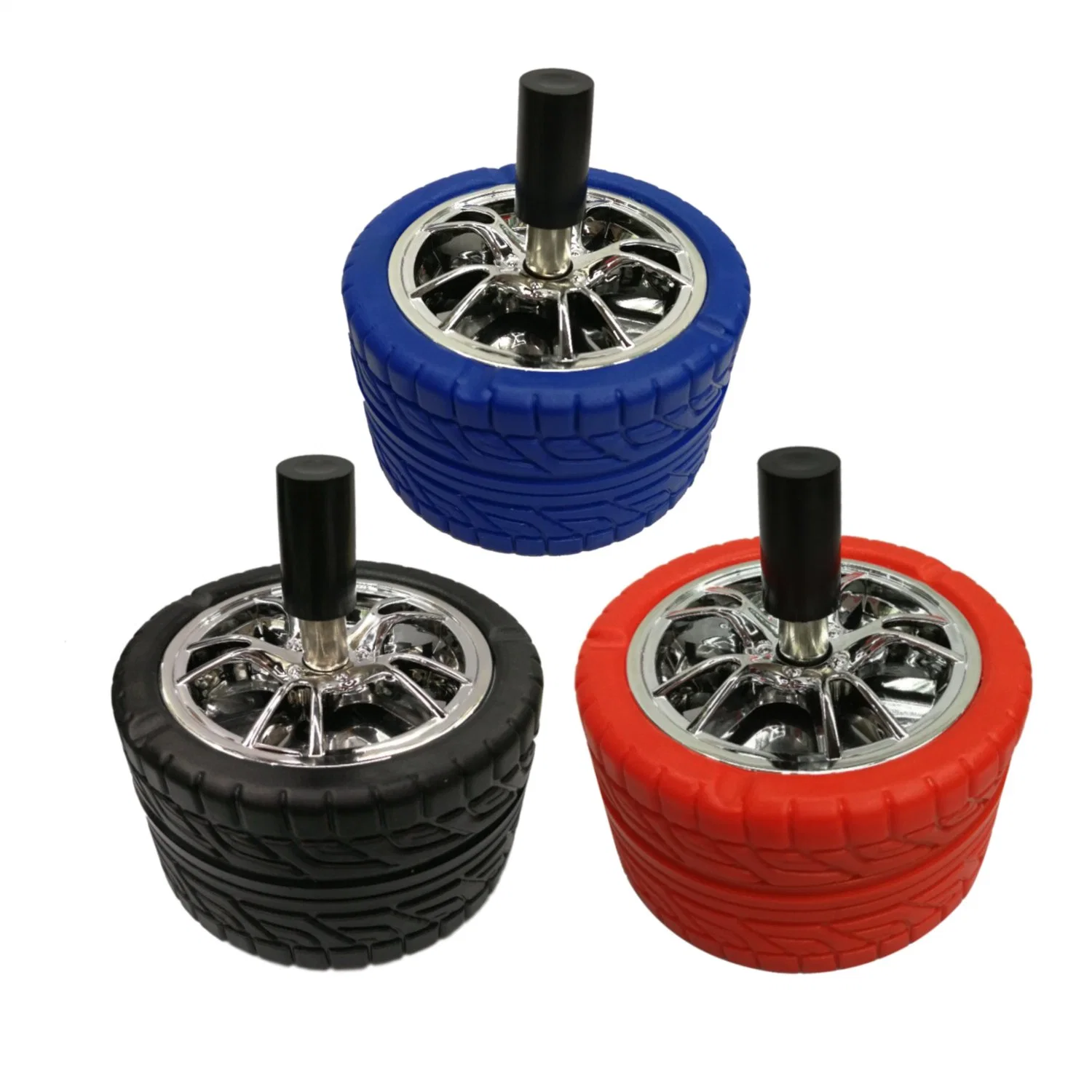 Creative Retro Tire Ashtray Tin Box Metal Portable Rotating Ashtray