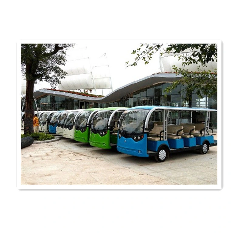 14 Seats Electric Sightseeing Bus Tourist Cart with 48V 5kw Motor