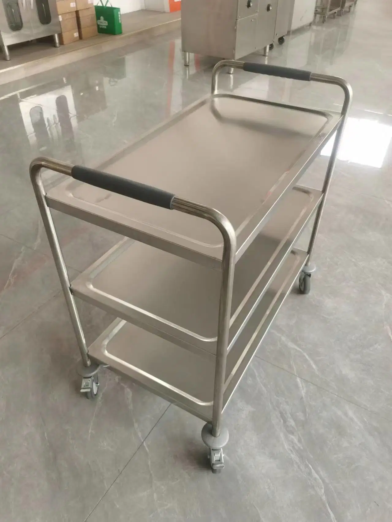 Fornecedor de fábrica Atacadista Equipamento de Cozinha do Restaurante Comercial personalizado 2 3 4 5 6 camadas em aço inoxidável 201 304 Service Trolley Carrinho de servir móvel