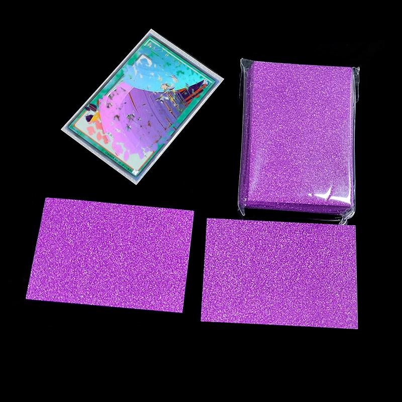 Custom Art Printed 50PCS Soft Laser Waterproof Trading Game Hologram Yugioh Holographic Card Sleeve