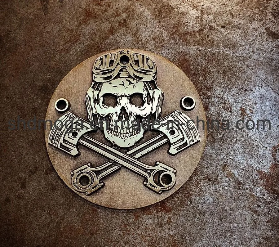 Hand Engraved Metal Label or Leather Label Gascap/Skull Engraving Label Speedtriple Twin/HD Sportster Engraverlabel Vintage Emblem Unionjack Badge TPS Cover