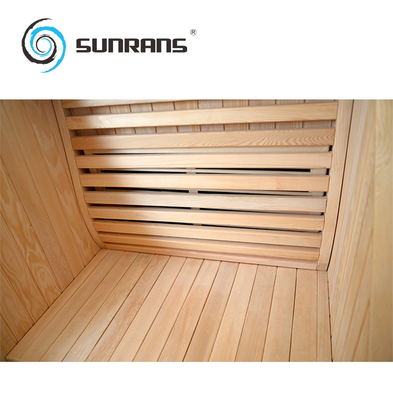 Sunrans Half Body Far Infrared Sauna Room Solid Wood 2 Person Dry Steam Sauna Rooms