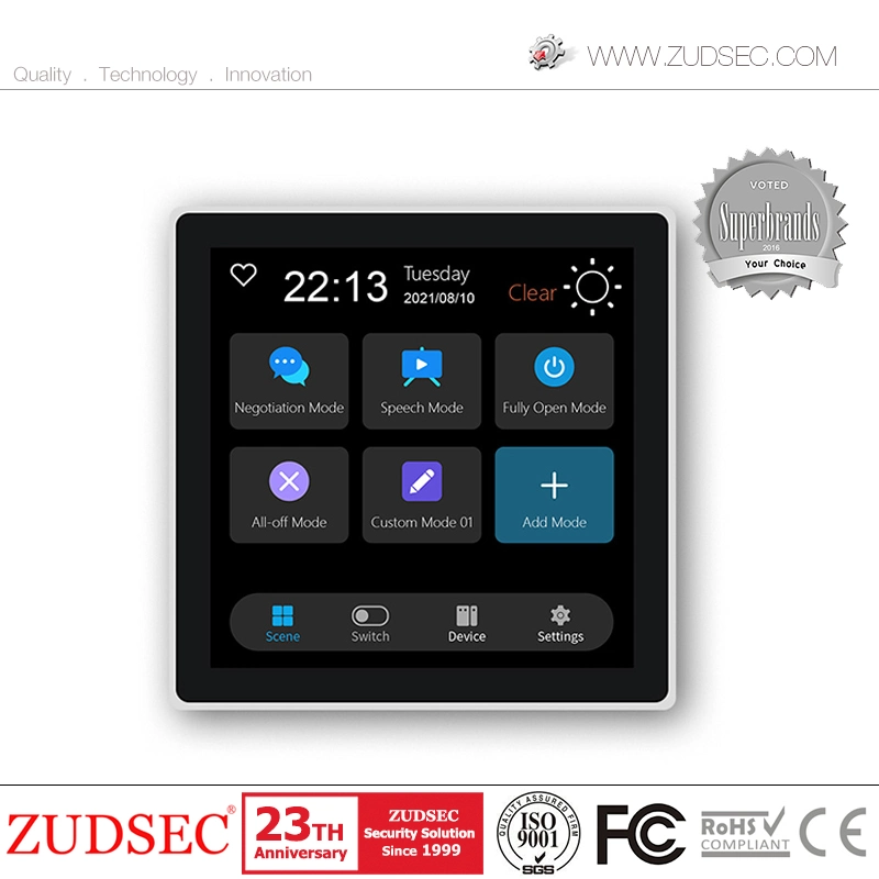 2 en 1- 3-Gang WiFi pared Zigbee Smart Switch con la función de panel Escena