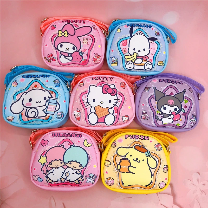 Botu New Kawaii Sanrio Kids Bag Series Anime Kuromi Melody Cinnamoroll Fashion Shoulder Backpacks Small Purse Crossbody Bags