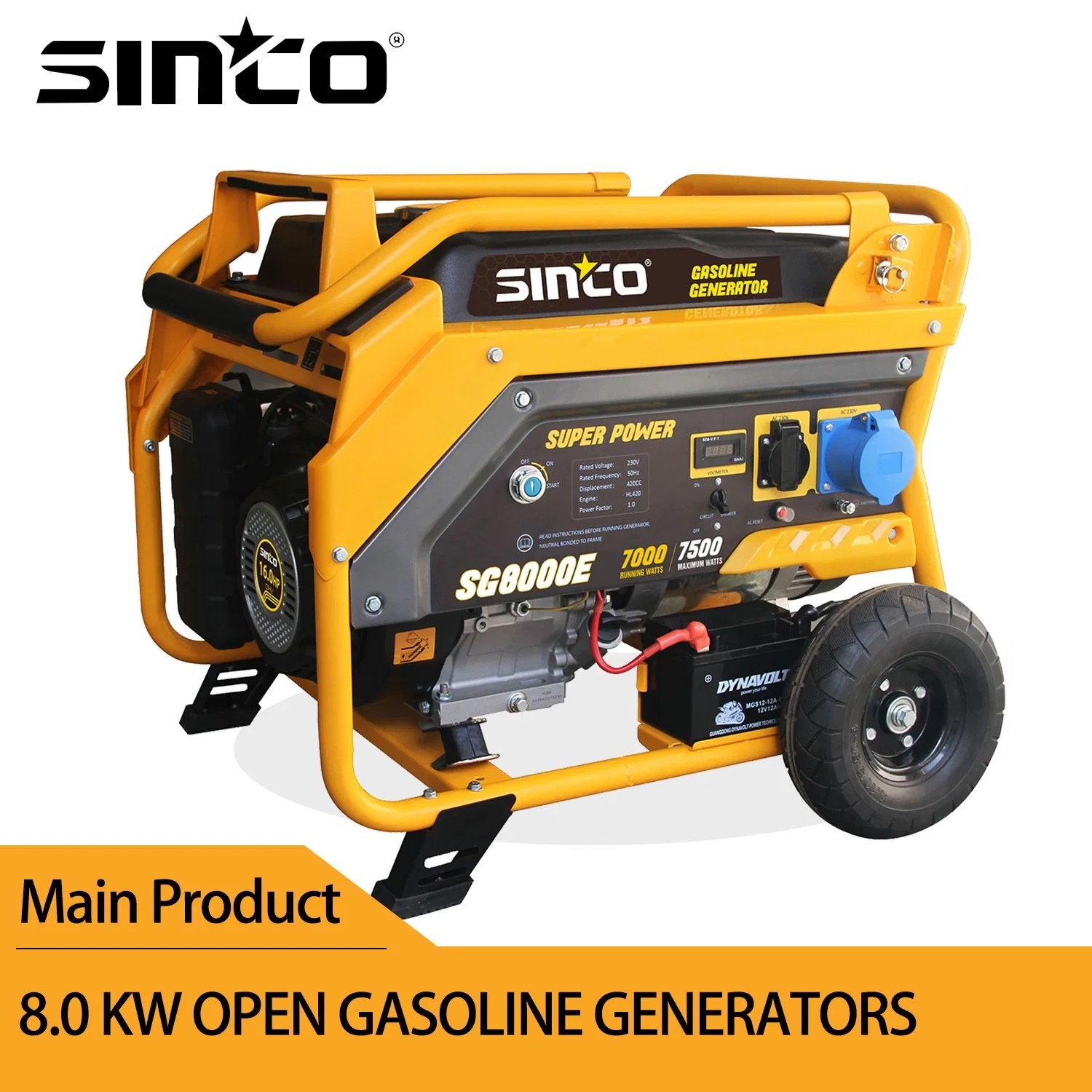 China High-Quality Electric Start 230V 240V 400V 380V Small Mini Portable Petrol Generator Gas Gasoline Genset Generators with CE and Other Certification