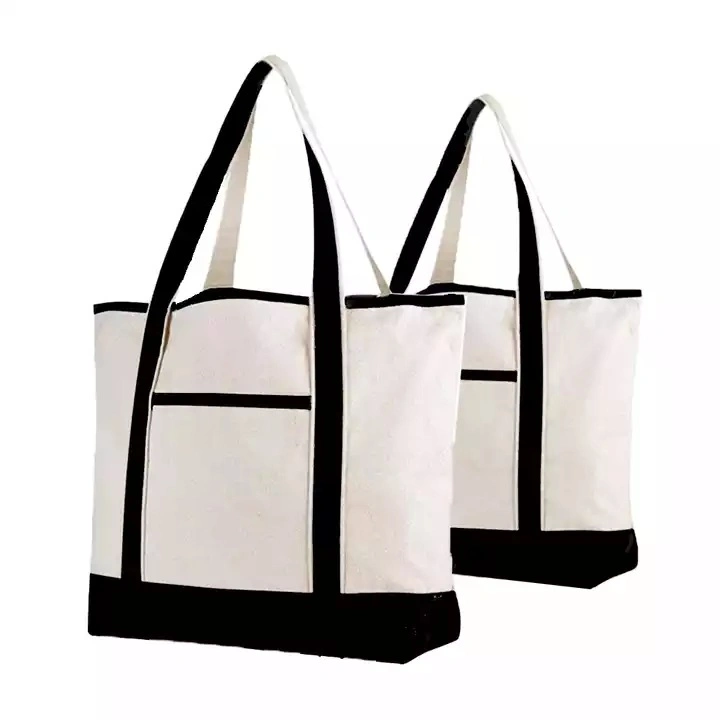 Custom Simple Ecology Reusable Organic Cotton Super Duty Canvas Tote Grocery Bag