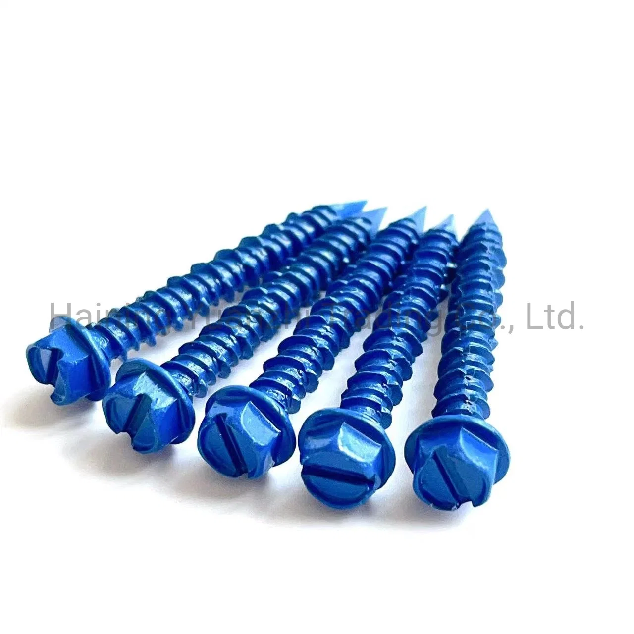 1/4 Inch C1022 Hex Head Slotted Drive 1000 Hours Blue or White Ruspert Tapcon Concrete Screws