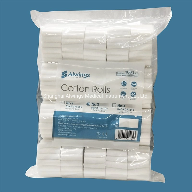 100% Cotton Dental Cotton Rolls with High quality/High cost performance Absorbent