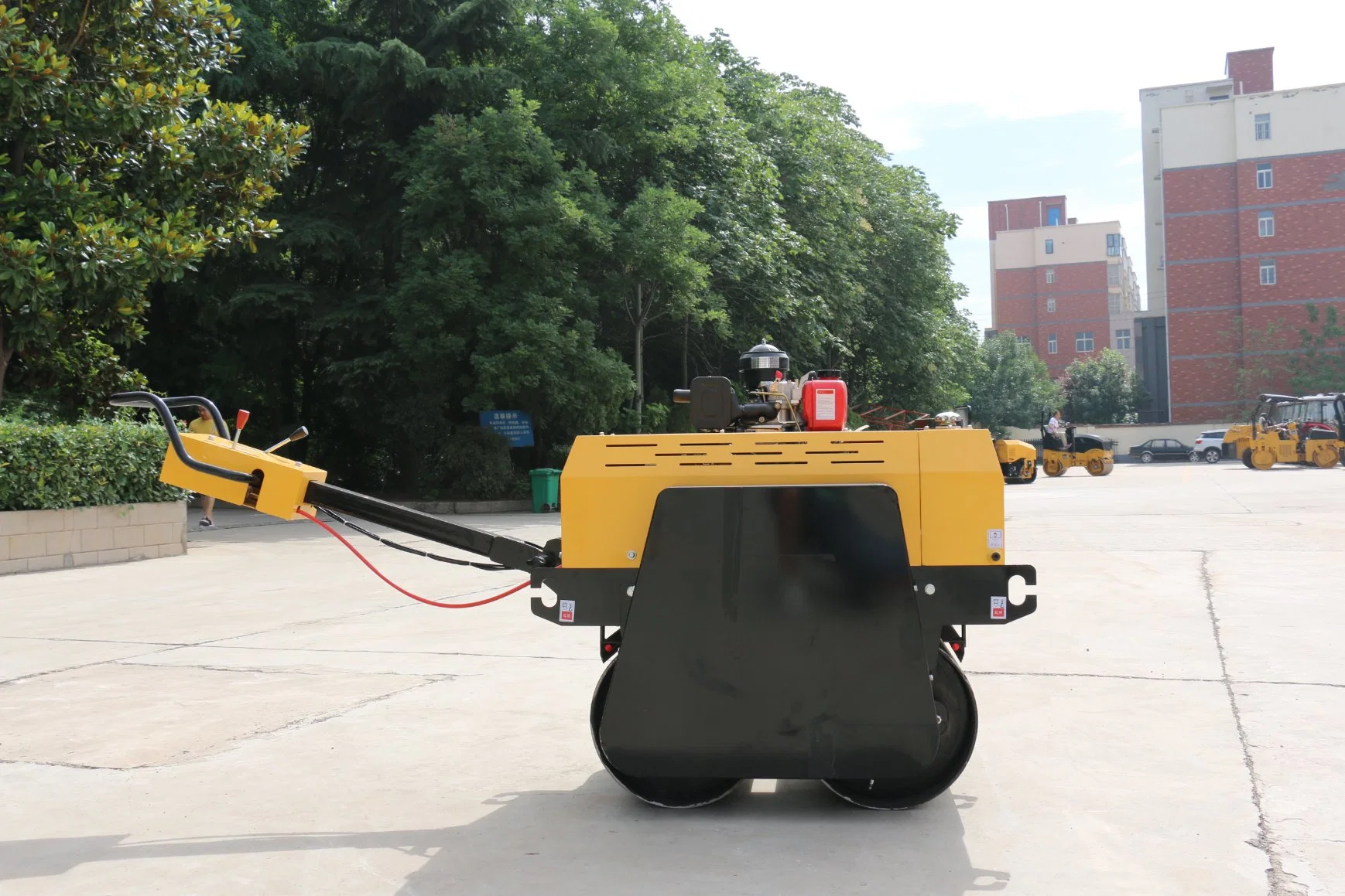 Lutong Factory Direct High quality/High cost performance  Handheld Road Roller Double Drum Fast Delivery