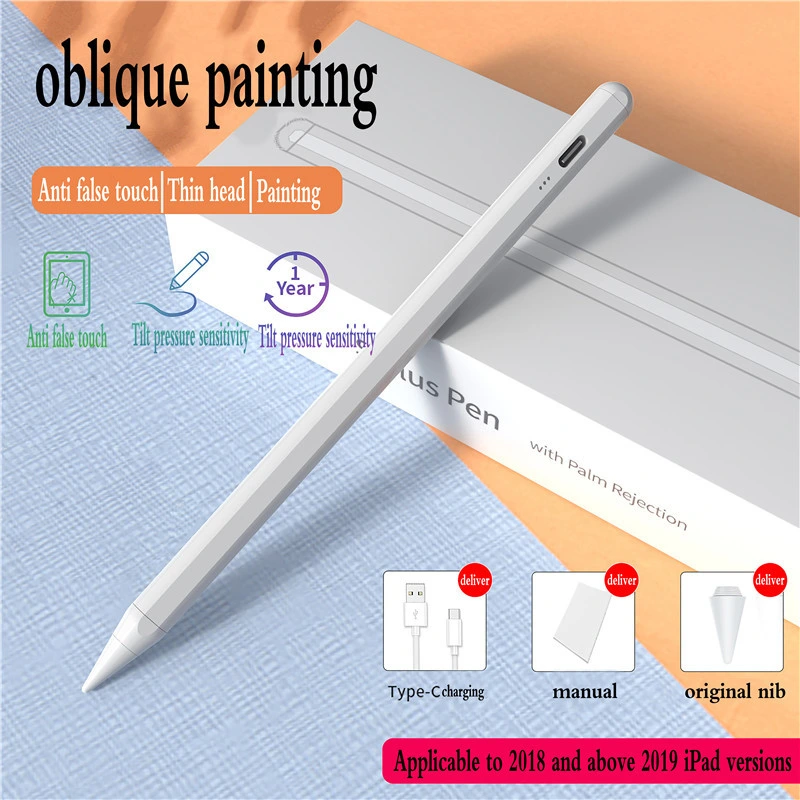 OEM/ODM Tablet Touch Screen Handwriting Palm Rejection Magnetic Adsorption Capacitive Active Stylus Pen for iPad Mini 5th