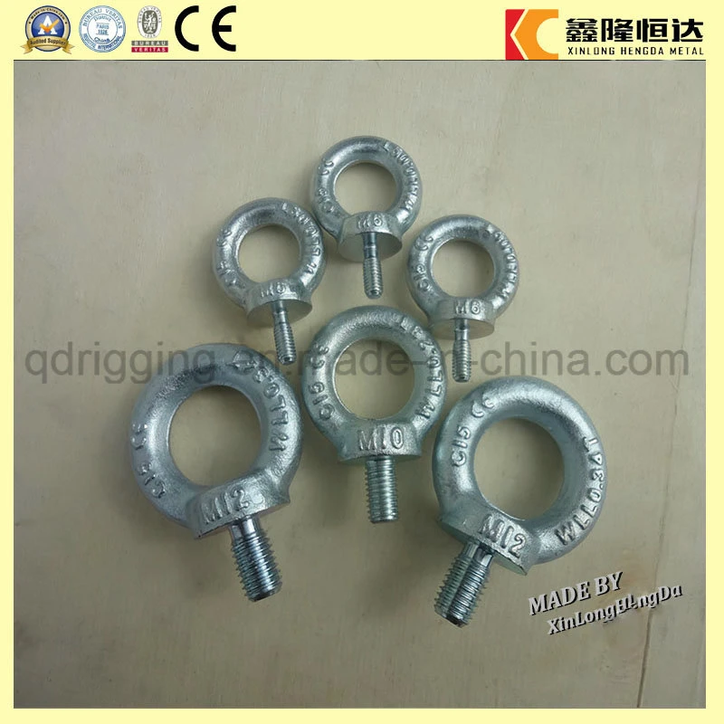 Drop Forged Galvanizing Marine Lifting Rigging DIN580 Eye Bolts