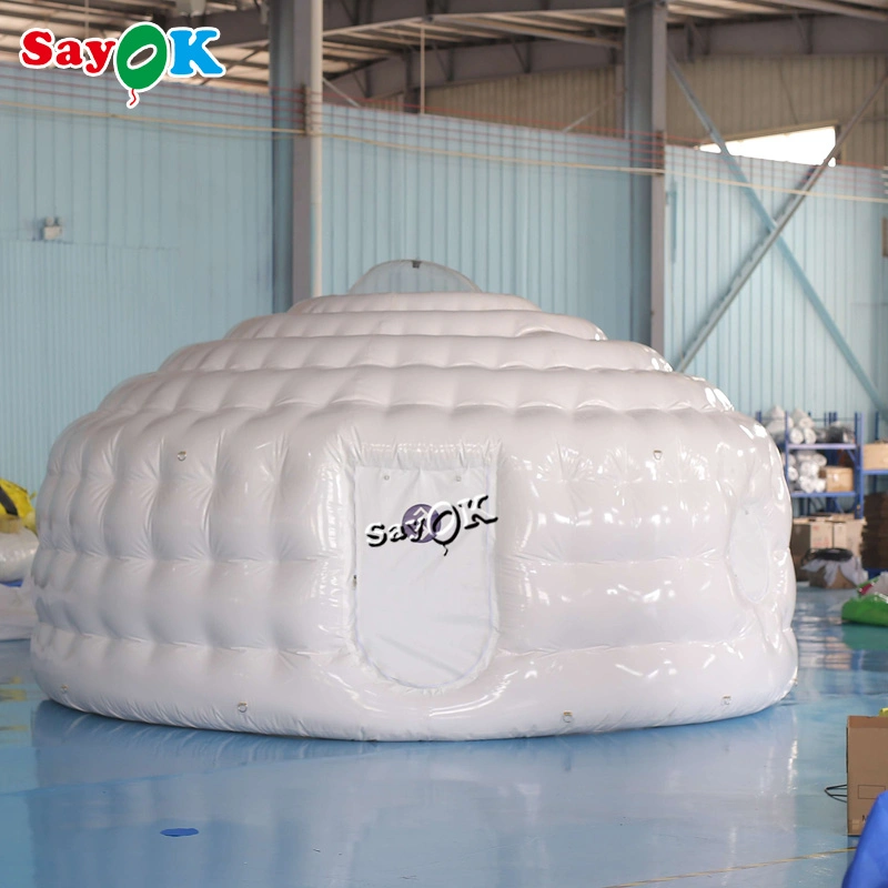 4.6m Small Mini White Dome Airtight Inflatable Yurt Tent for Camping