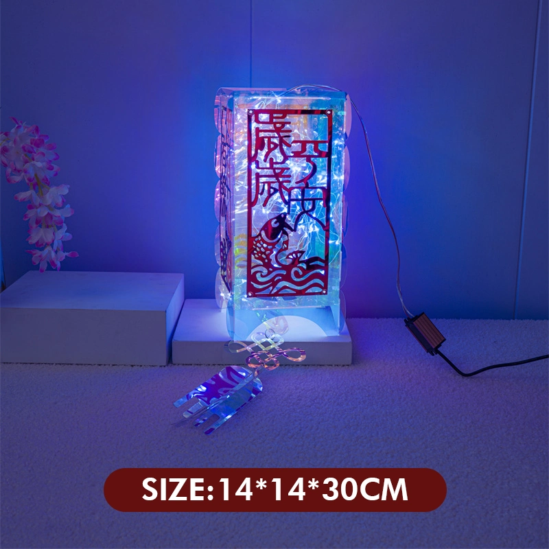 LED Rectangle Lantern Gifts New Year Festive Decoration Lighting Gifts Motif Lights Indoor Lighting Decoration