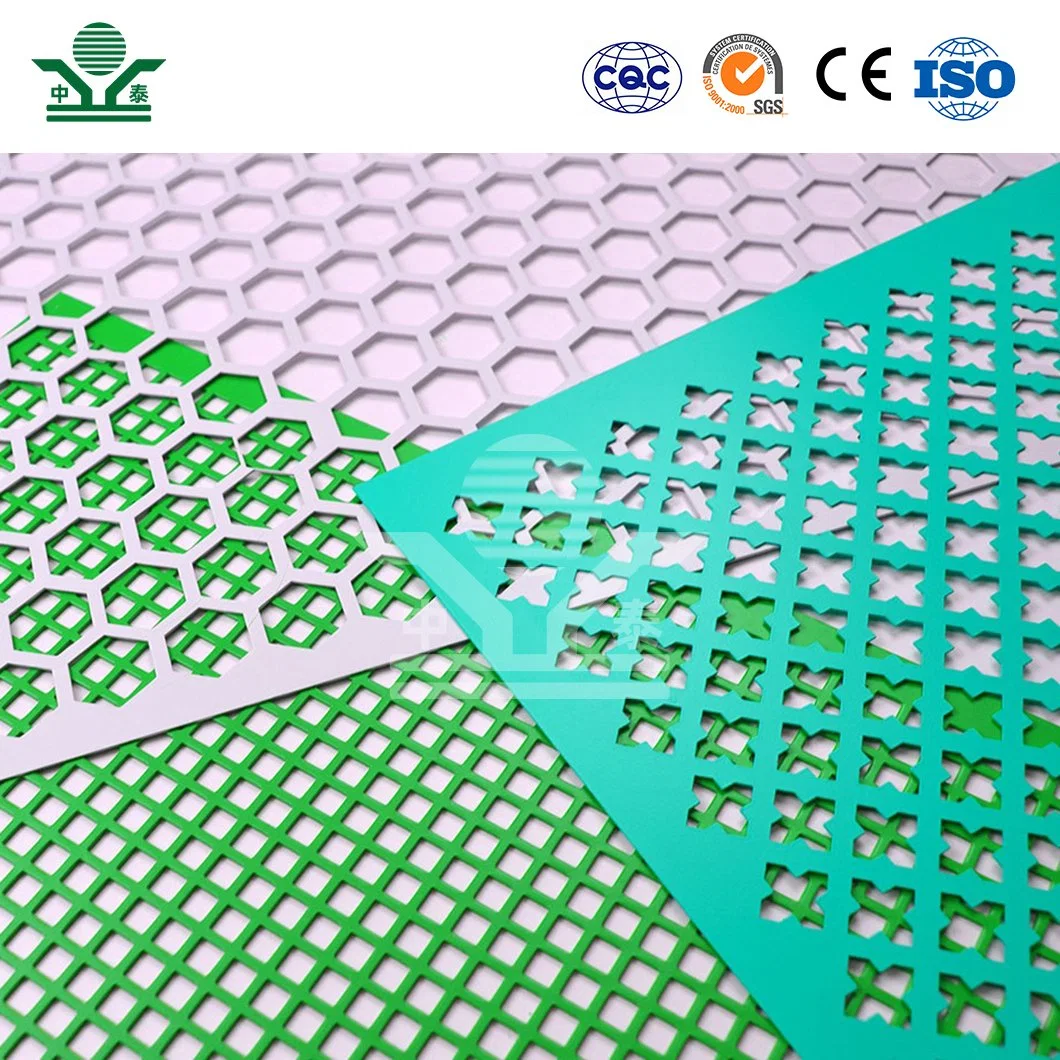 Zhongtai PVC Coated Perforated Metal Sheet China Suppliers Roll up Perforated Plate Aluminum Copper Plate Material 1.5mm Perforated Stainless Steel Metal Sheet