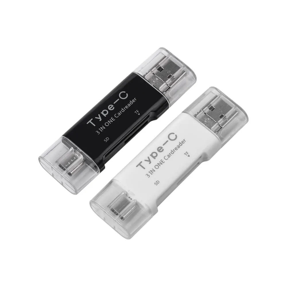 نقل البيانات السريع مع قارئ بطاقات الهاتف الذكي USB 3.0 لبطاقات SD/Micro-SD