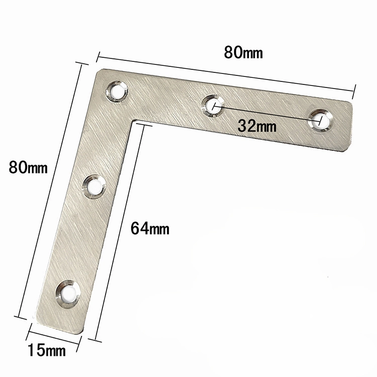 Stainless Steel Angle Code Bracket Fixer L-Shaped Connector