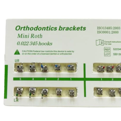 Standard Edgewise Mbt Roth Dental Metal Orthodontic Brackets