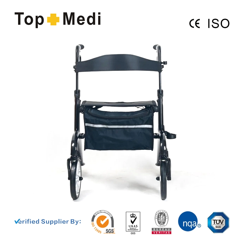 Léger Rollator 4 roues avec siège Walker pour adultes