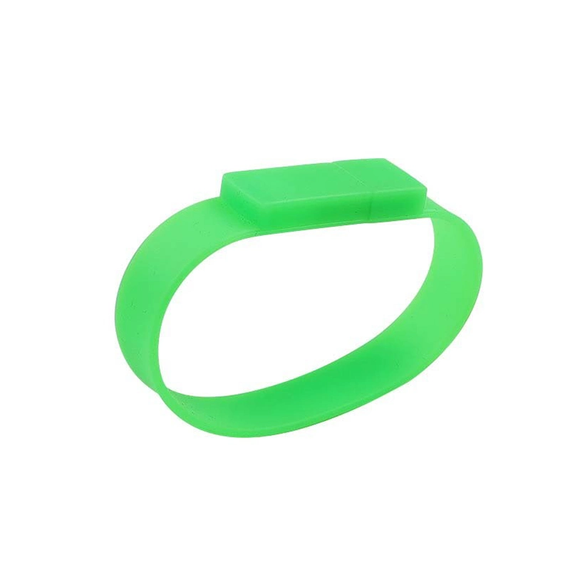 محرك أقراص USB محمول من نوع Silicone Bracelet شريحة معصم USB من أجل شعار التخصيص