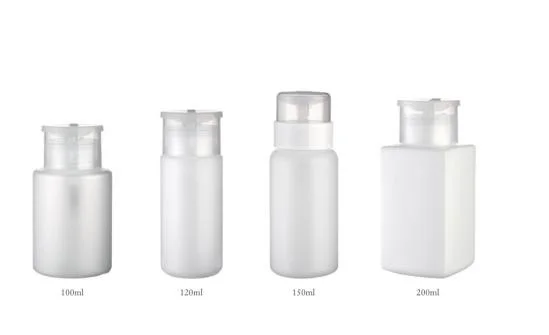 Clear 100ml/120ml/150ml/200ml Different Capacity Nail Cleaning Washing Pump Bottle