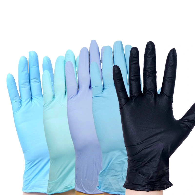 Guantes de látex de vinilo PVC Guantes desechables de nitrilo en Guangzhou