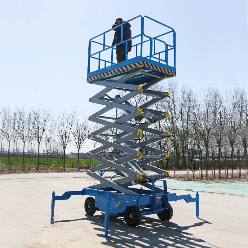 Shanding 4-20m Manueller beweglicher Schere-Lift Hydraulischer mobiler elektrischer Schere Hebebühne