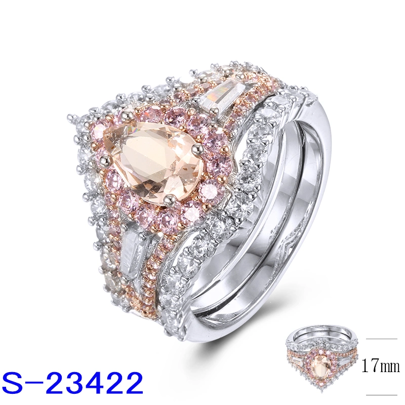 925 Sterling Silver Fashion Jewelry CZ Stone Engagement Ring for Women